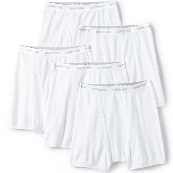 Lands' End Other - lands end boxer briefs mens 4xl 4xlt  underwear white cotton knit 5 pack $74.95